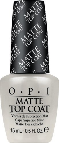 Базы, сушки, закрепители:  OPI -  Matte Top-Coat Верхнее покрытие для создания матового эффекта (15 мл кисточка)